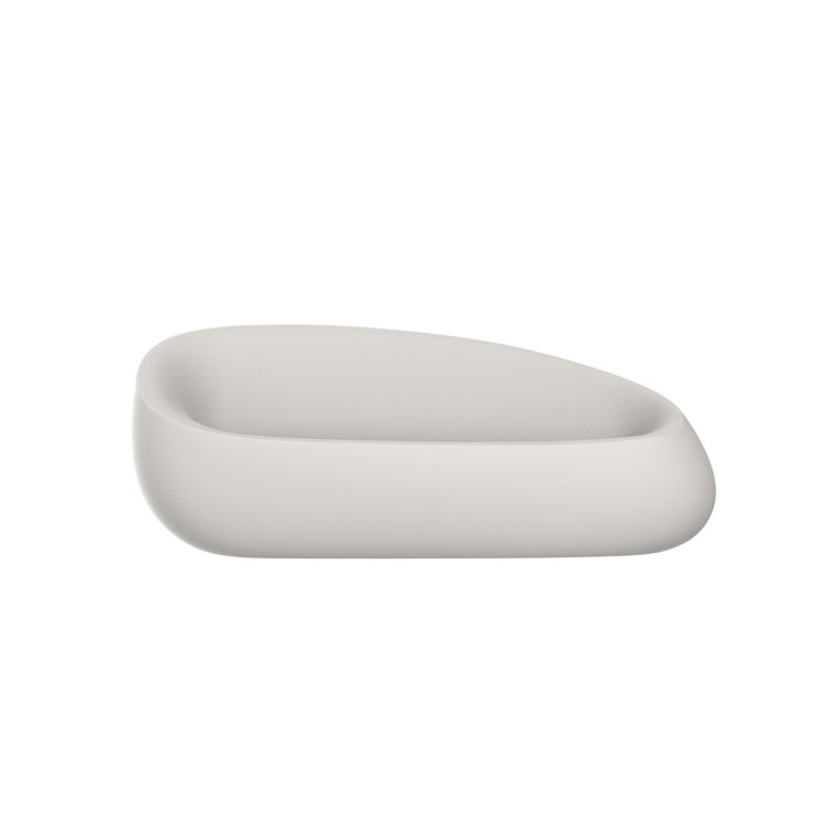 Zen Harmony White Matte Polyethylene 3-Seater Outdoor Sofa