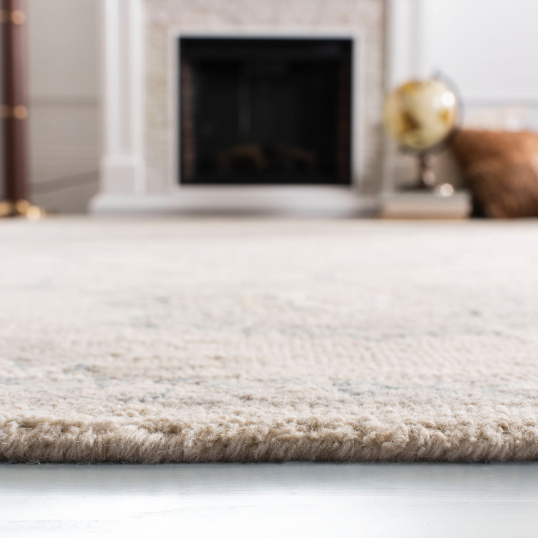 Percy Hand-Knotted Ivory & Beige Wool Runner Rug, 2'3" x 8'
