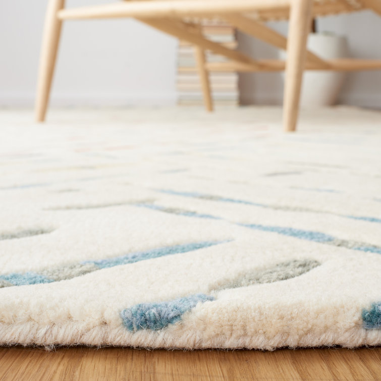 Ivory Hand-Tufted Wool Runner Rug 2'3" x 9'