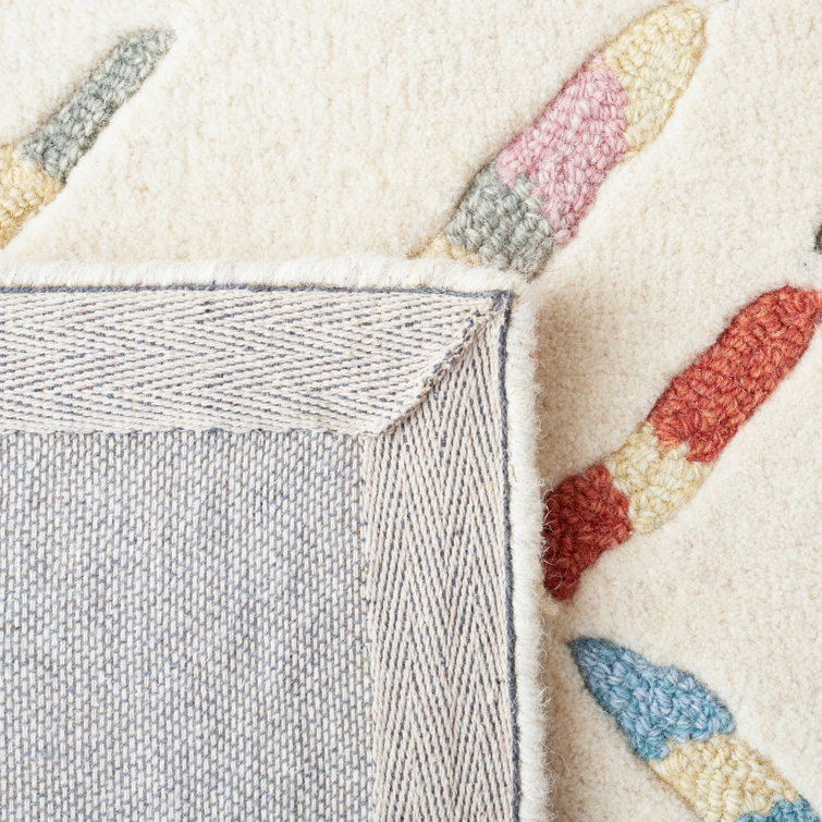 Ivory Hand-Tufted Wool Runner Rug 2'3" x 9'