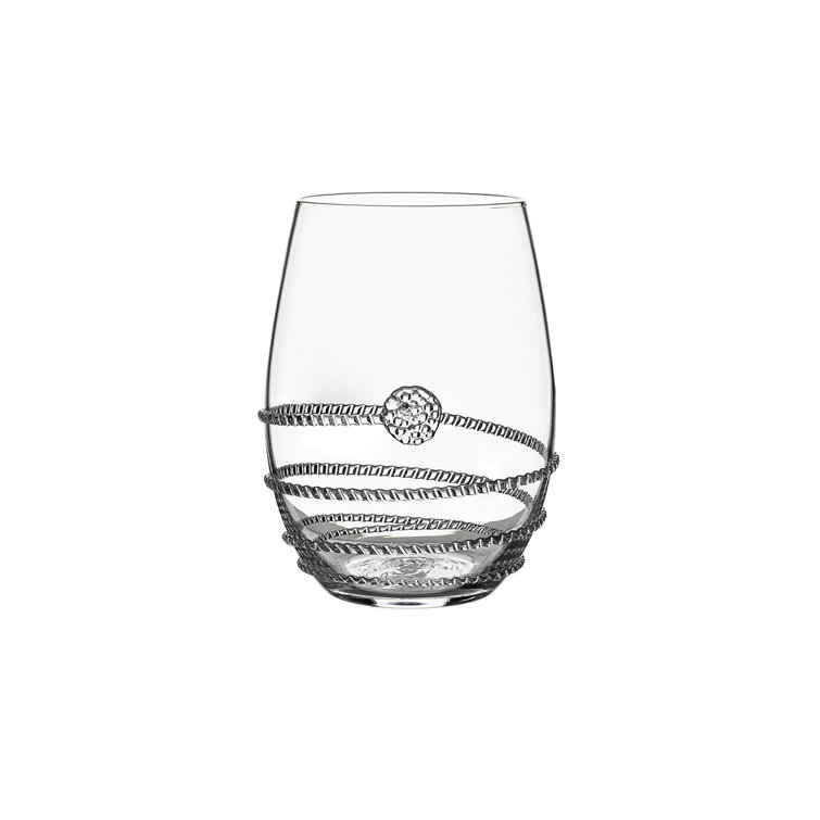 Heritage 12 oz. Clear Hand-Blown Stemless Wine Glass Set