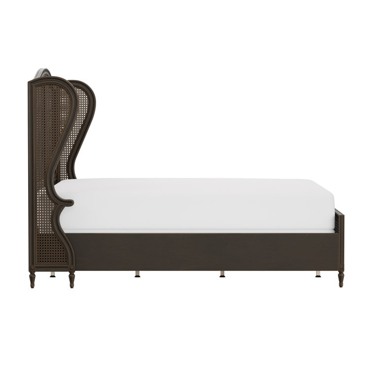 Sausalito King Bed with Wingback Headboard in Oiled Bronze