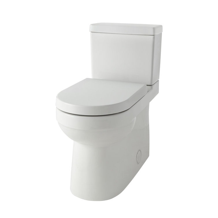 White High Efficiency Two-Piece Elongated Toilet with Soft Close Lid