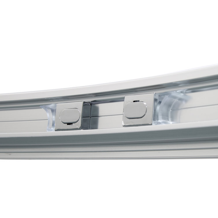 Chrome Frameless Neo-Round Corner Shower Enclosure, 36" x 72"
