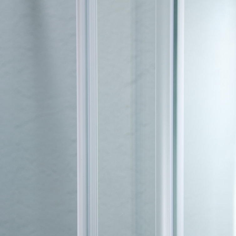 Chrome Frameless Neo-Round Corner Shower Enclosure, 36" x 72"