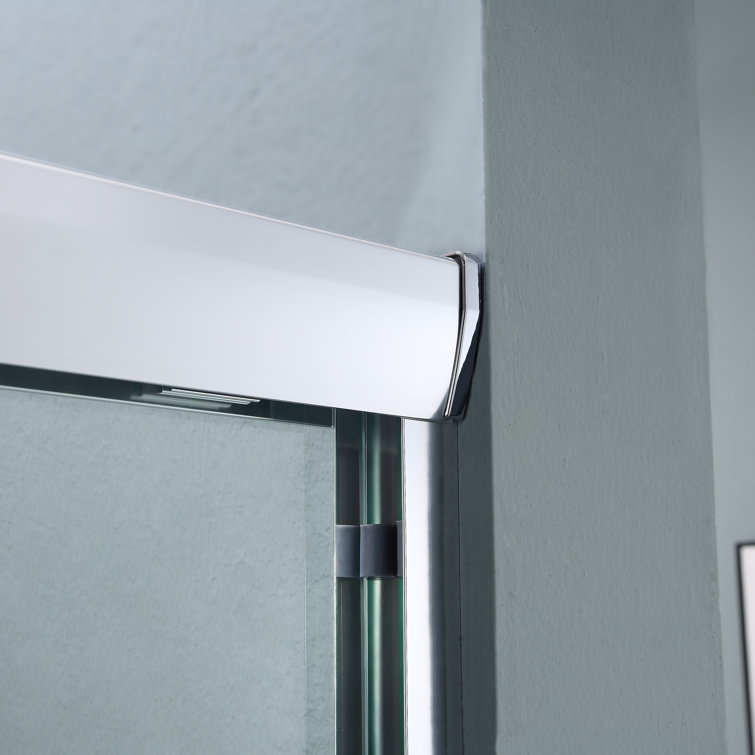 48" Chrome Semi-Frameless Bypass Sliding Shower Door