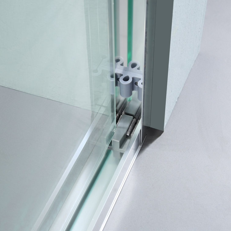 48" Chrome Semi-Frameless Bypass Sliding Shower Door