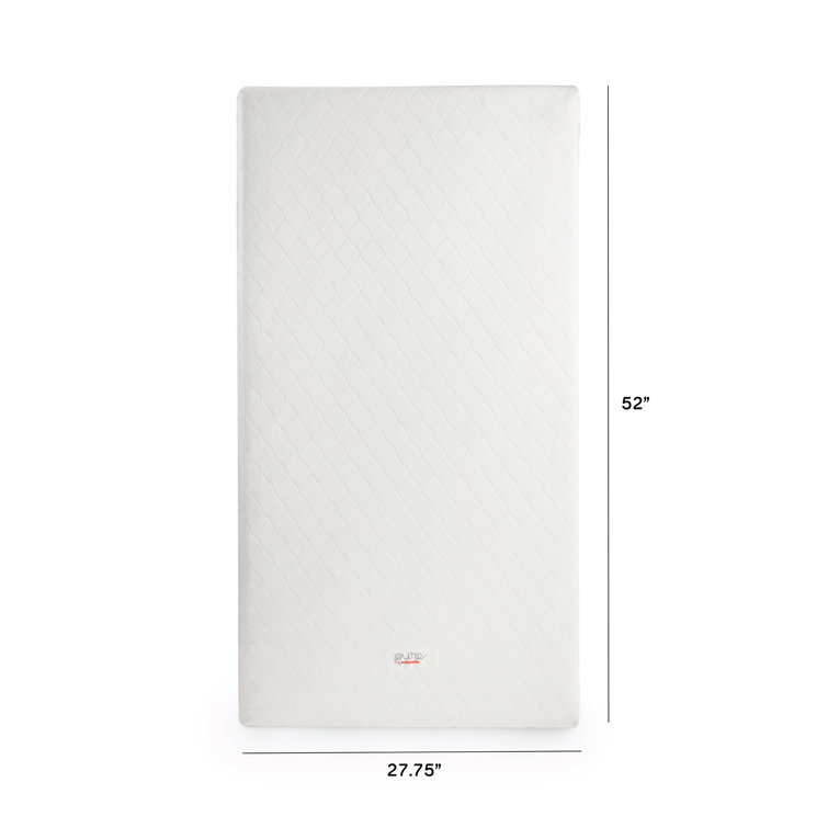 Pure Core White Cotton Waterproof Crib Mattress