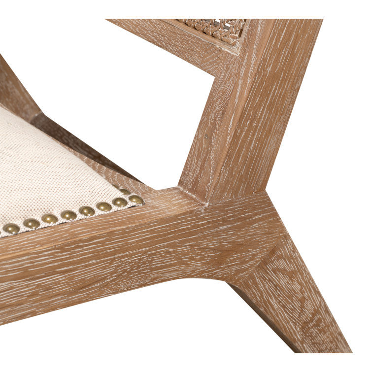 Curved White Oak and Cane Dining Chair