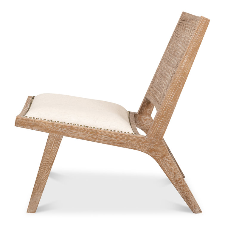 Curved White Oak and Cane Dining Chair