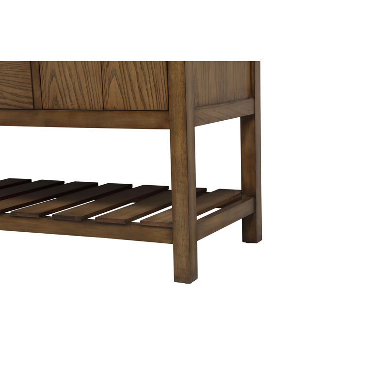 Driftwood Single Bathroom Vanity with Carrara White Marble Top