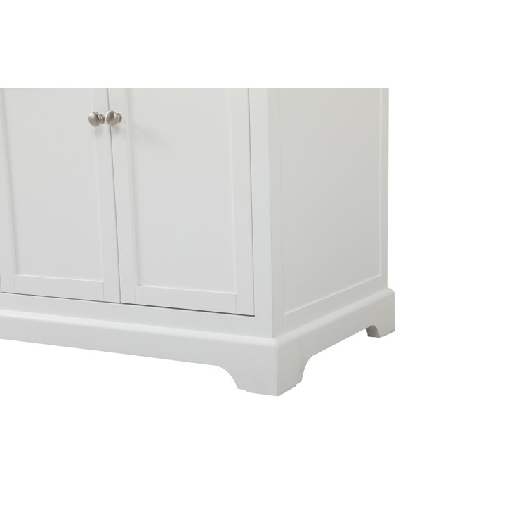 Franklin 72" White Double Bathroom Vanity with Carrara Marble Top
