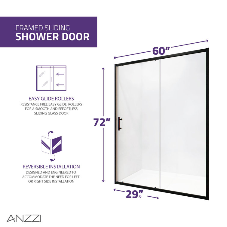 Halberd 72" H Framed Shower Door