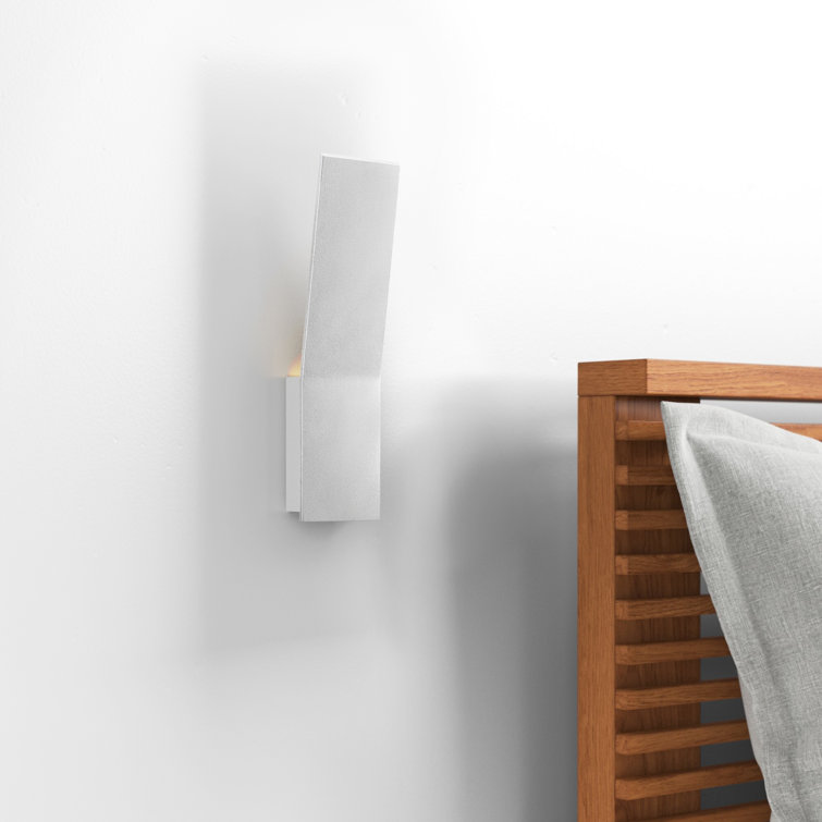 Sleek Pewter 11" LED Sconce with Clear Diffuser Glass and Dimmable Light