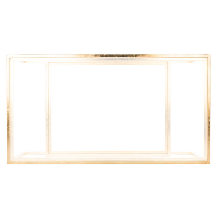Vivian Gold Leaf Glass Coffee Table with Storage