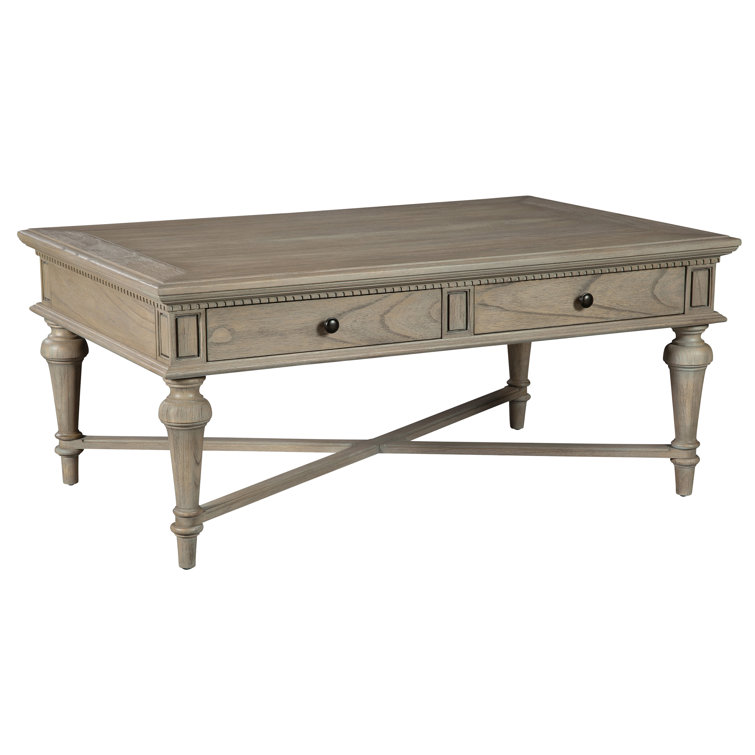 Traditional Black and Gray Rectangular Coffee Table with Storage