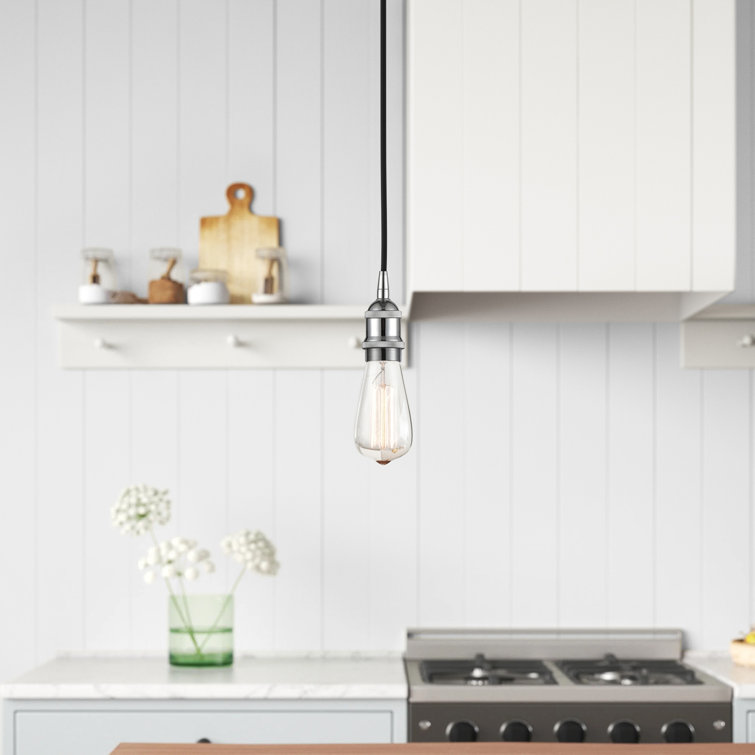 Polished Chrome Mini Glass Pendant Light