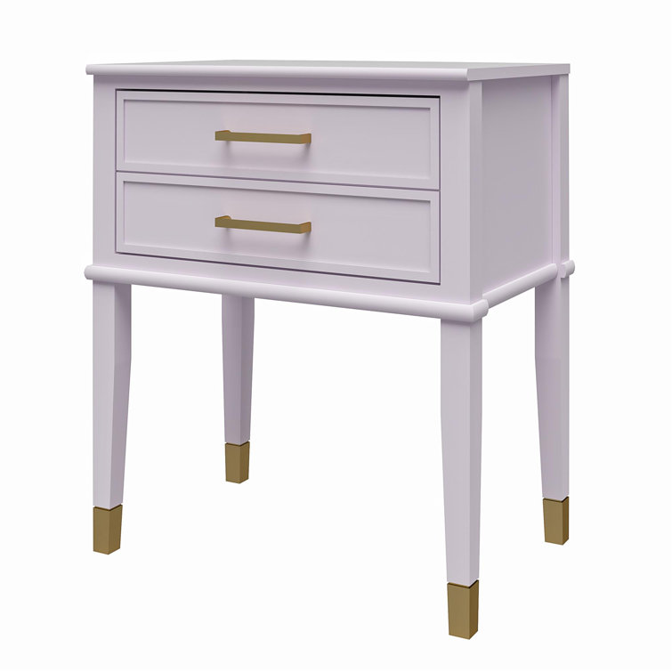 Westerleigh Cosmolicious Lavender and Gold Storage End Table