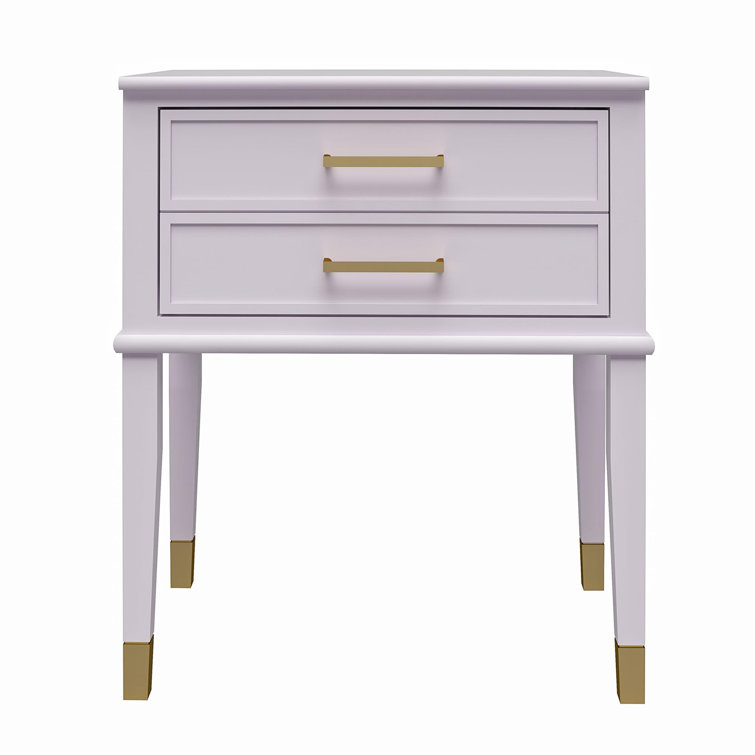 Westerleigh Cosmolicious Lavender and Gold Storage End Table