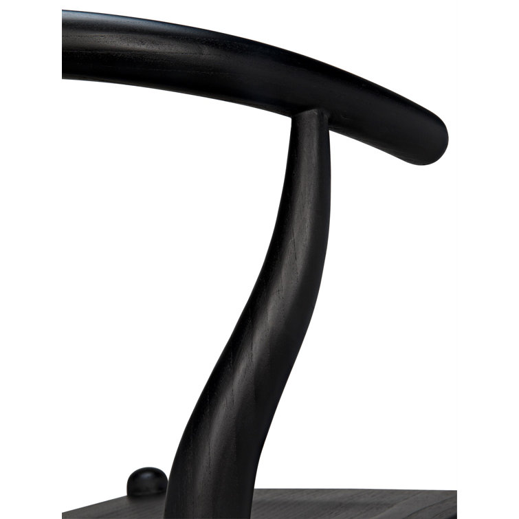Zola Charcoal Black Solid Wood Counter Stool 18.5 in