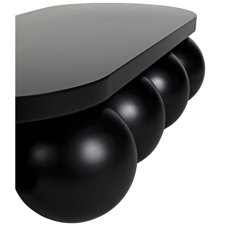 Noir Lambreta 74" Oval Black Metal Coffee Table