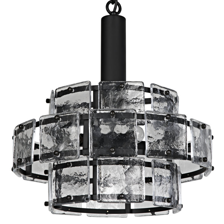 Bergdorf Matte Black Glass LED Pendant Light