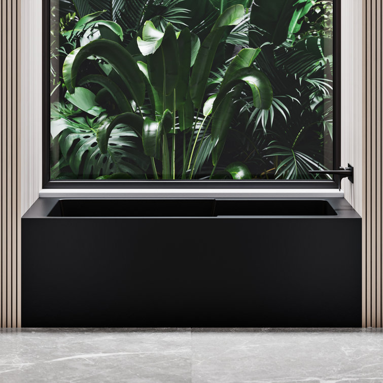 Voltaire Bisque Acrylic 54" x 30" Alcove Bathtub with Apron