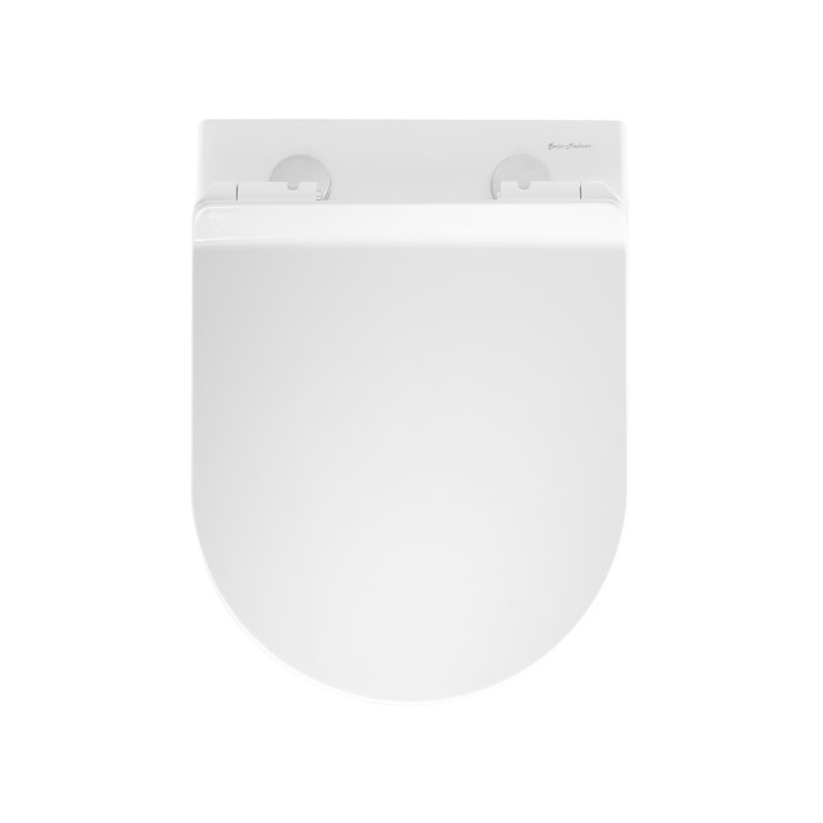 Monaco Glossy White Ceramic Wall-Hung Elongated Dual Flush Toilet
