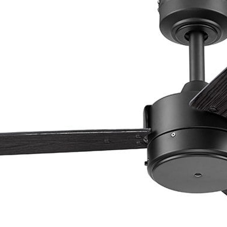 Journal Matte Black 52-Inch Ceiling Fan with Reversible Ebony and Teak Blades