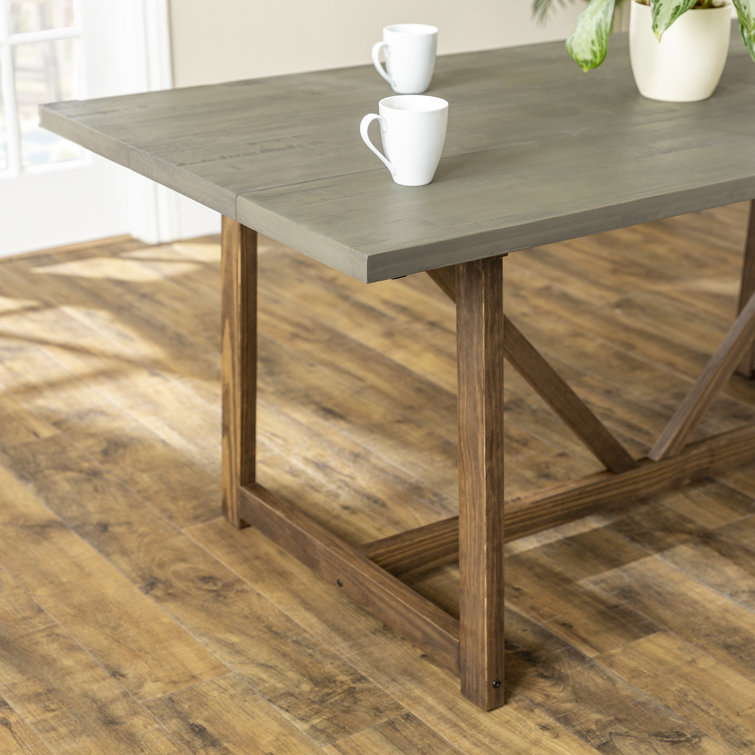 Farmhouse Haven 72" Reclaimed Pine Wood Rustic Dining Table