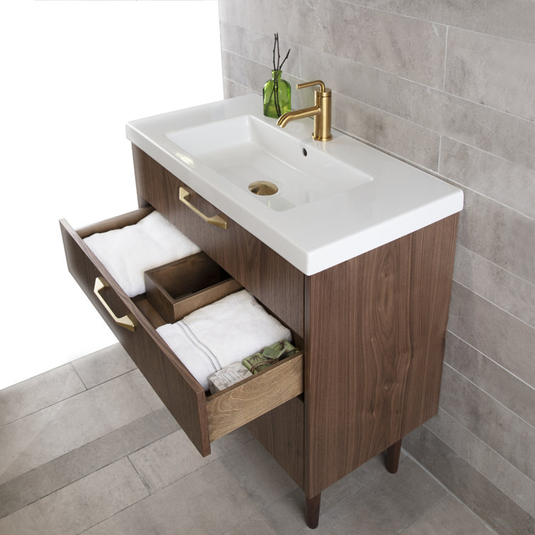 Aquaquattro 18'' White Porcelain Rectangular Wall-Mount Sink