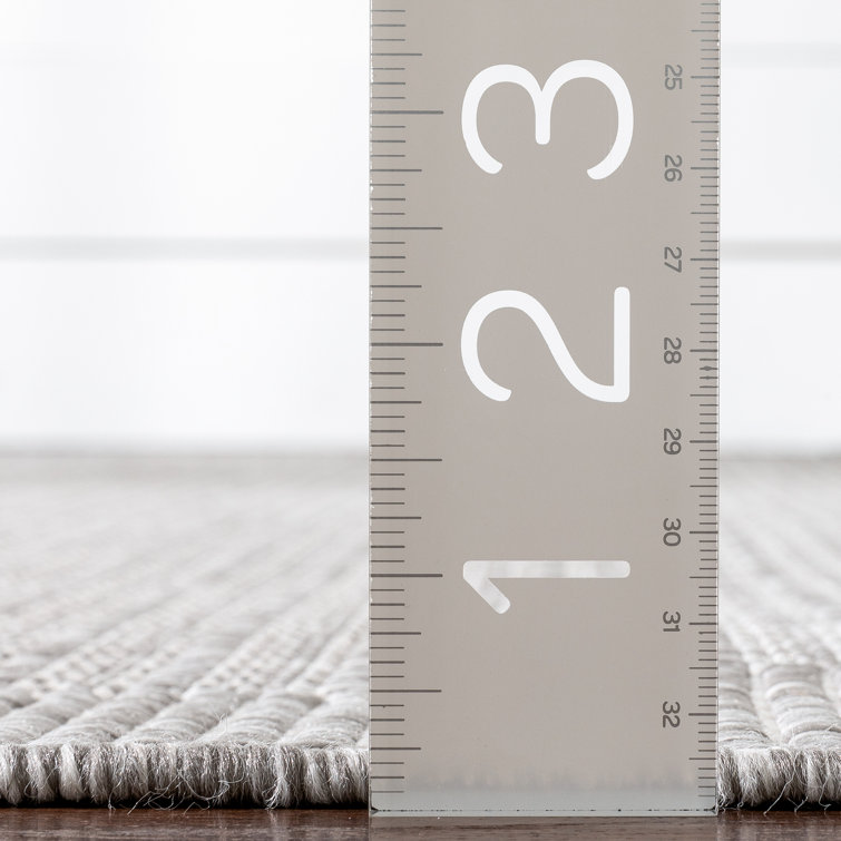 Grey Ivory Flatweave Indoor Outdoor Synthetic Rug