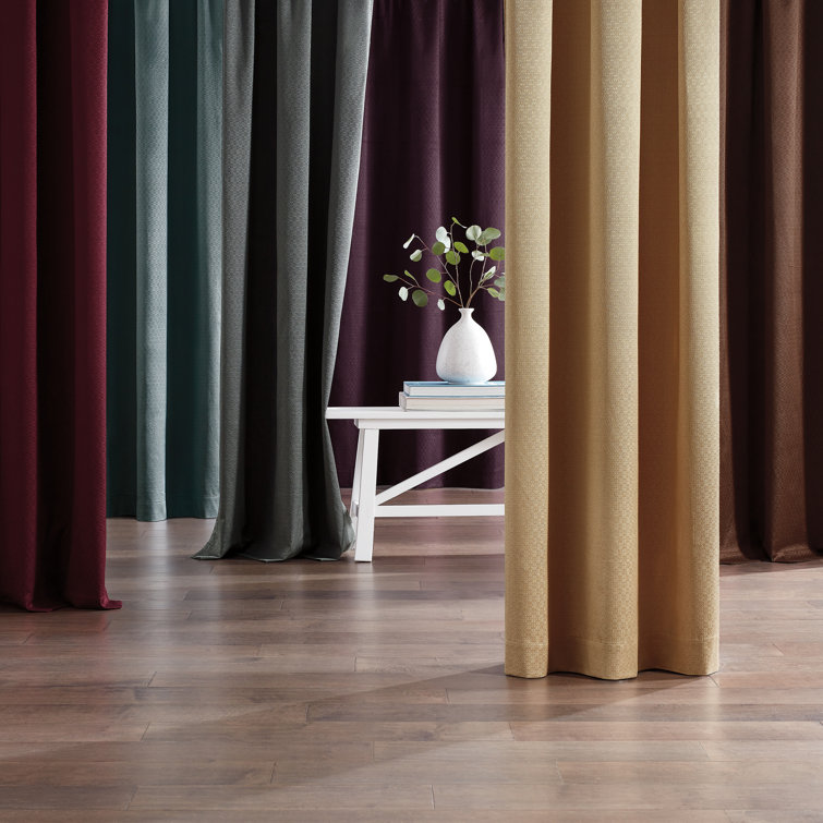 Plum Cotton Polyester Blackout Rod Pocket Window Panel