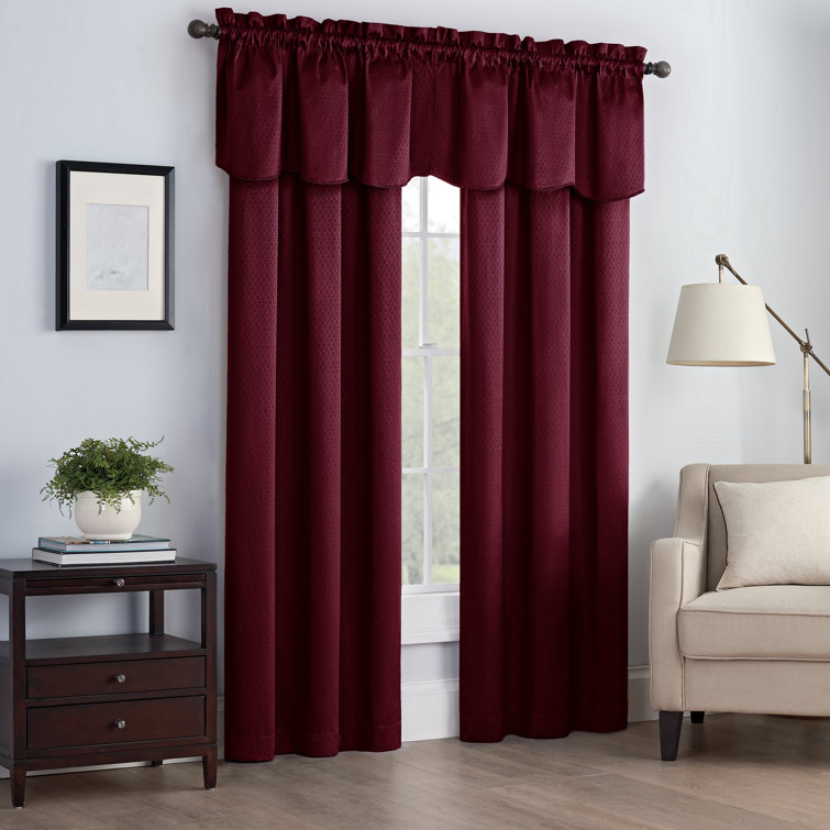 Burgundy Polyester Blackout Rod Pocket Curtain Panel