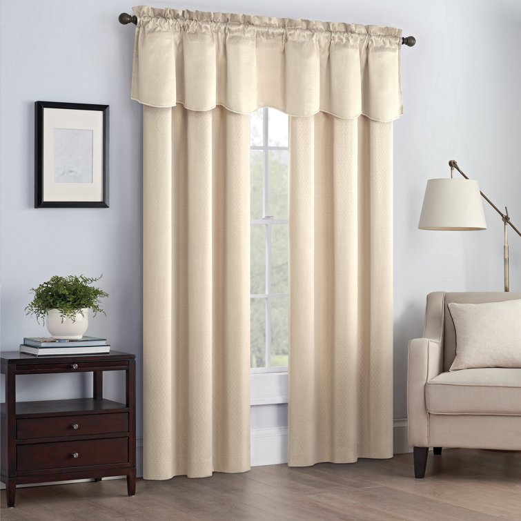 Ivory Ground Length Blackout Cotton Polyester Window Panel
