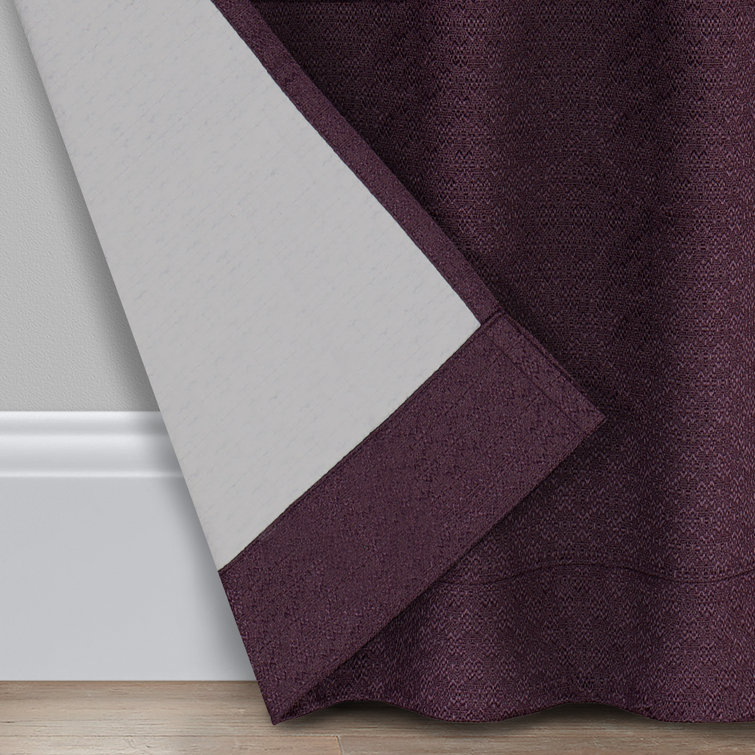 Plum Cotton Polyester Blackout Rod Pocket Window Panel