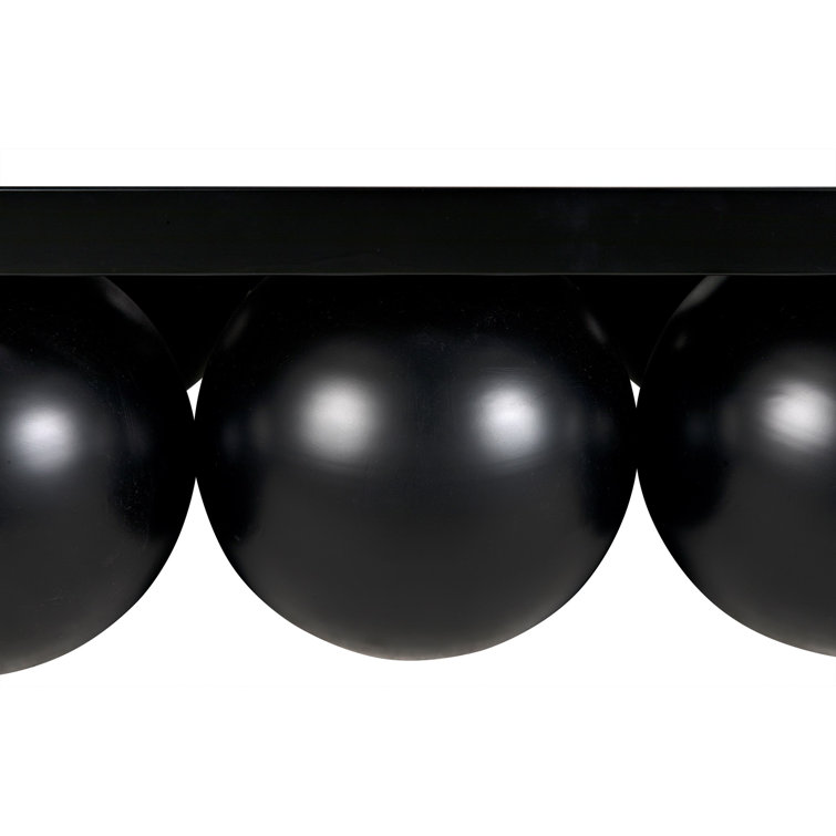 Noir Lambreta 74" Oval Black Metal Coffee Table