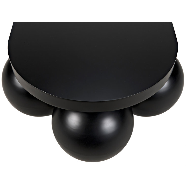 Noir Lambreta 74" Oval Black Metal Coffee Table