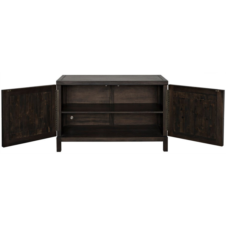 Aaran 52'' Ebony Walnut Concave Diamond Sideboard Cabinet