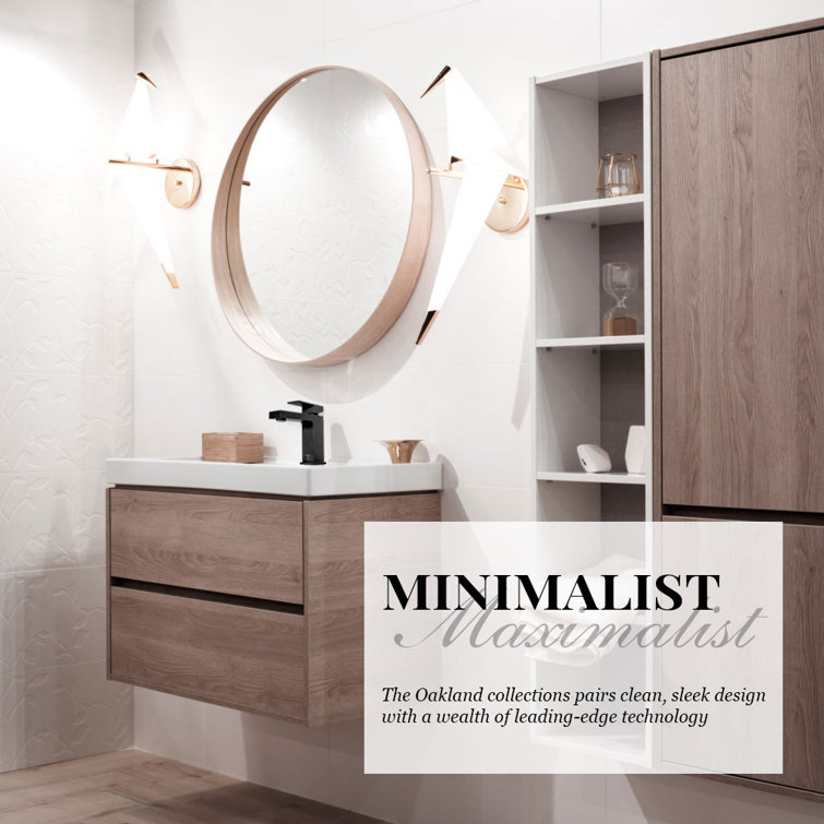 Matte Black Single Handle Brass Bathroom Faucet with Drain Assembly
