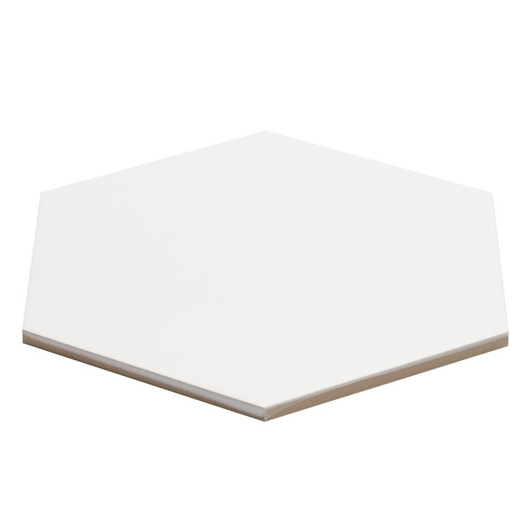 Maestro Matte White Hexagonal Porcelain Wall and Floor Tile