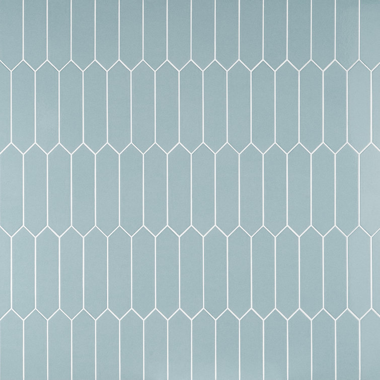 Camino Blue Polished Ceramic Hexagon Wall Tile