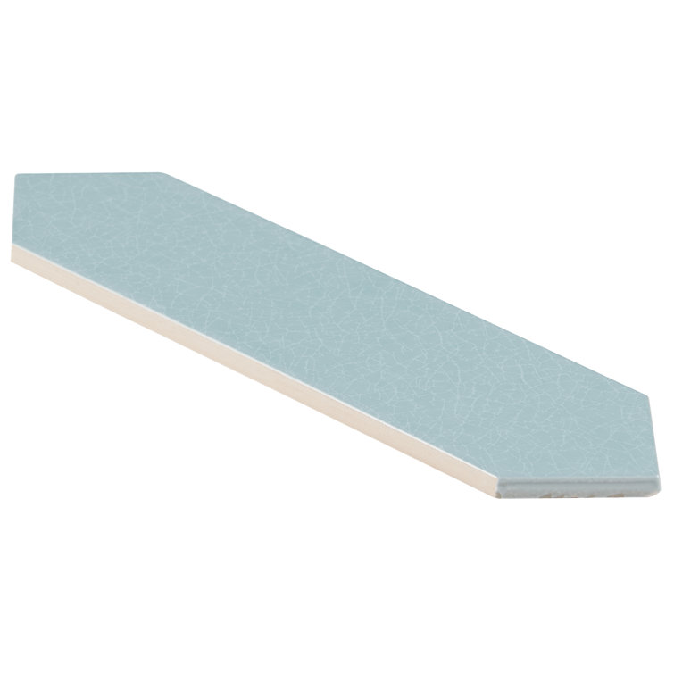 Camino Blue Polished Ceramic Hexagon Wall Tile