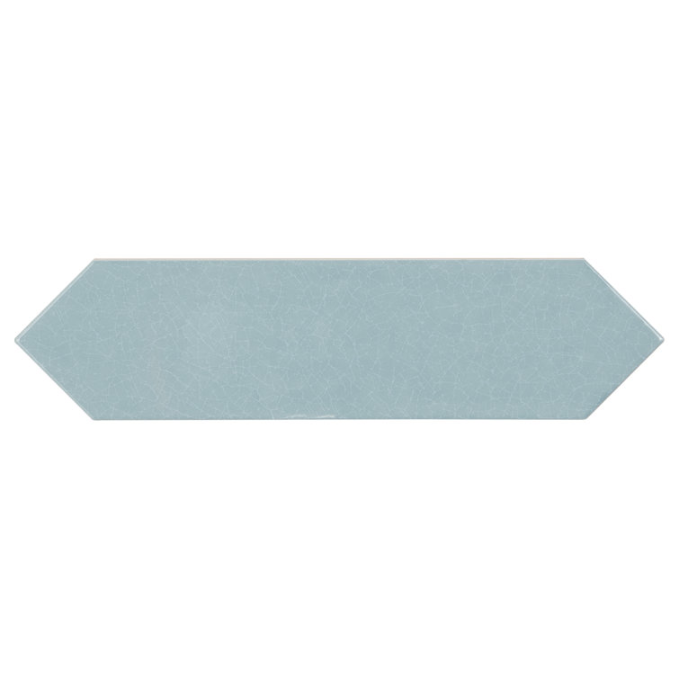Camino Blue Polished Ceramic Hexagon Wall Tile