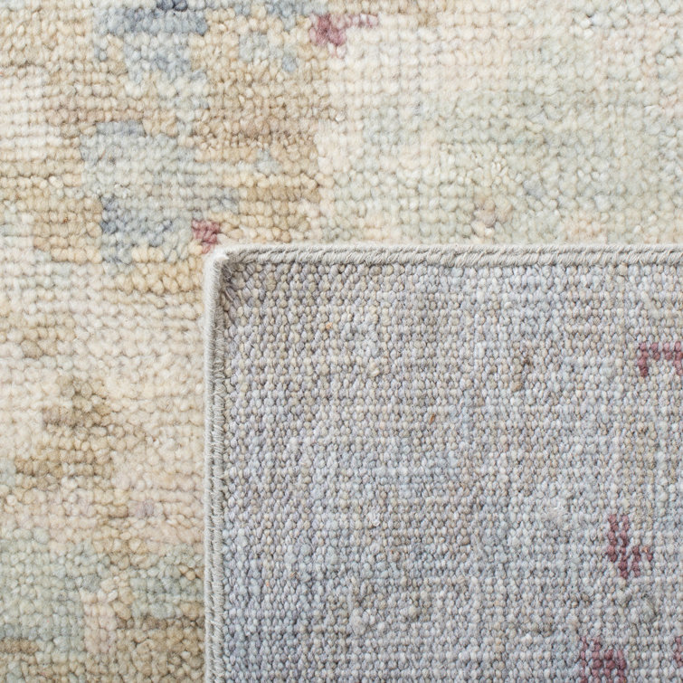 Gray and Ivory Hand-Knotted Wool 6' x 9' Area Rug