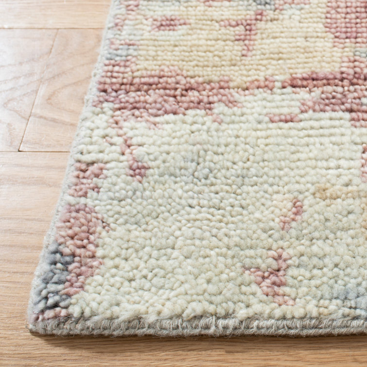 Gray and Ivory Hand-Knotted Wool 6' x 9' Area Rug