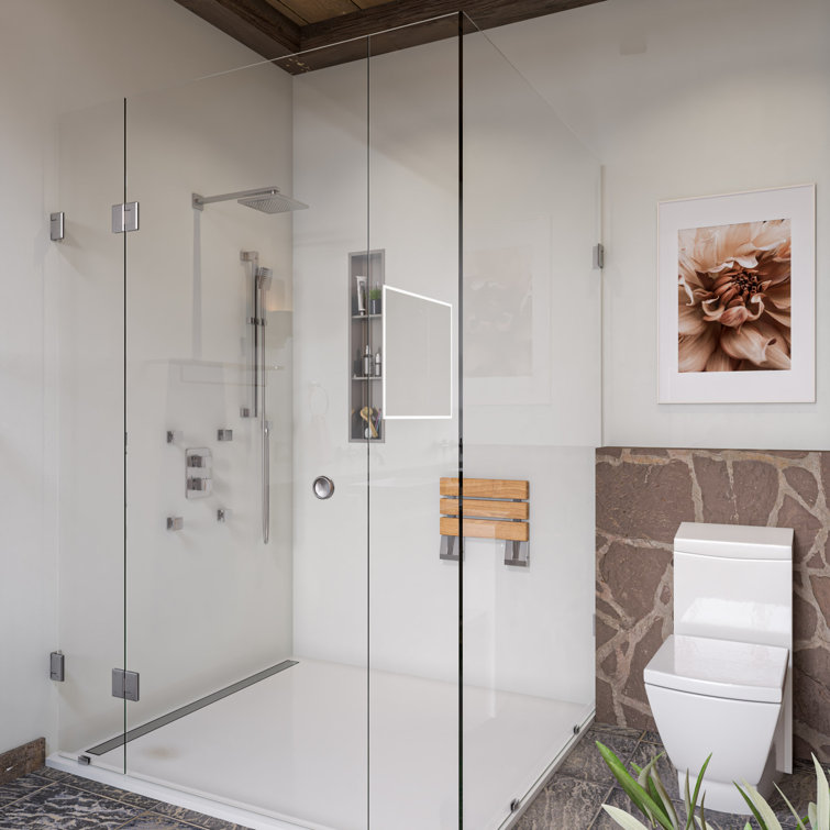 Brushed Nickel Multi-Head Rain Shower System with Handheld
