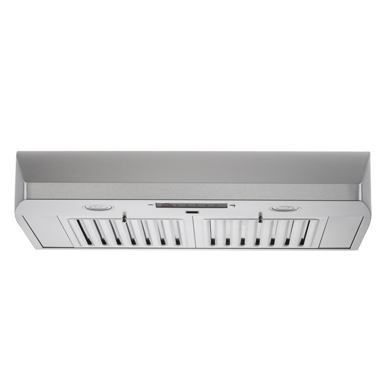 Kobe Range Hoods 30" Stainless Steel 680 CFM Ducted (Vented) Under Cabinet Range Hood with Baffle Filter