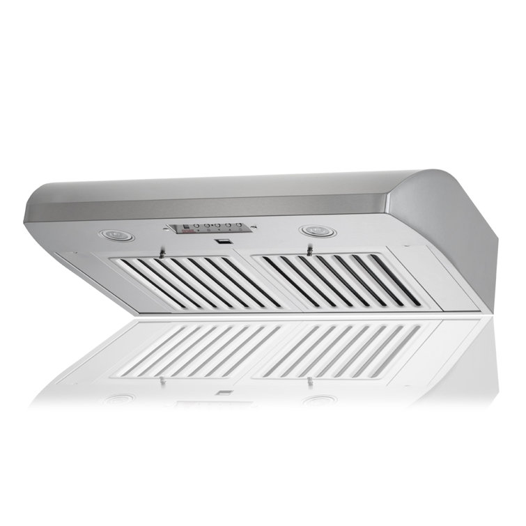 Kobe Range Hoods 30" Stainless Steel 680 CFM Ducted (Vented) Under Cabinet Range Hood with Baffle Filter