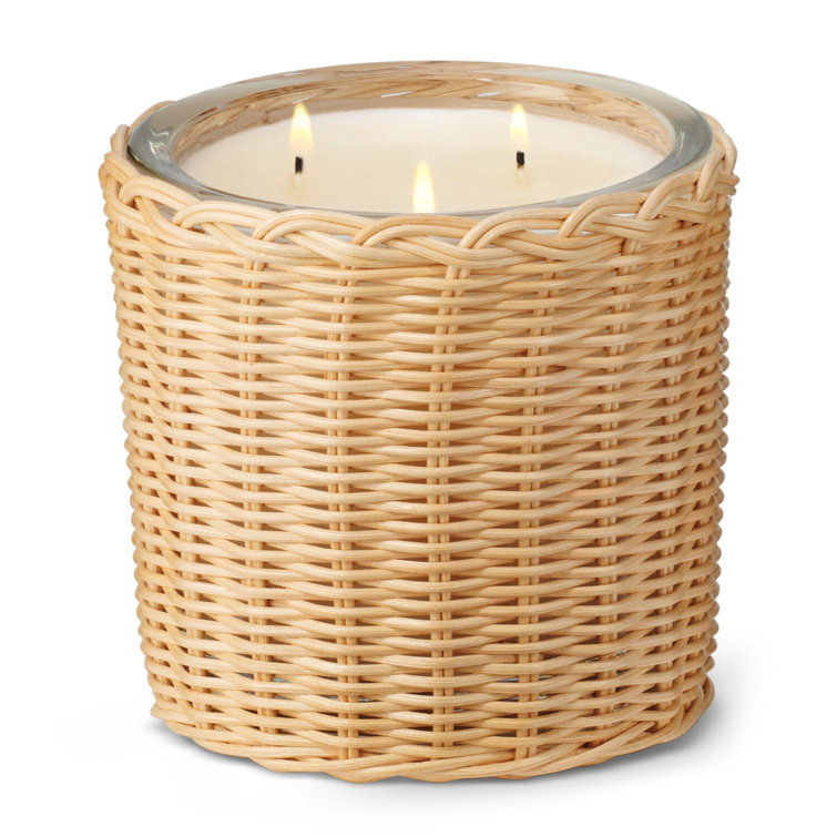 Rustic Wicker Tuberose Scented Soy Candle